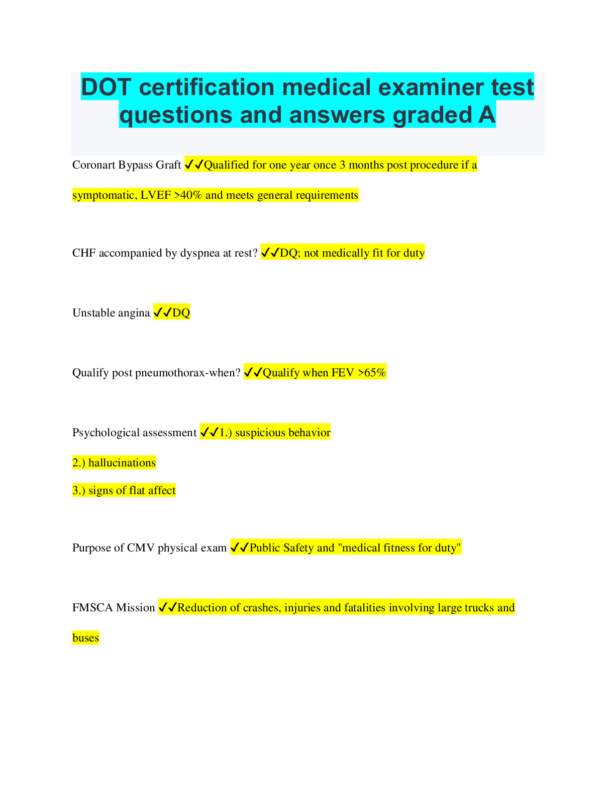 WGU C804 MEDICAL TERMINOLOGY QUESTIONS AND ANSWERS ALREADY PASSED Browsegrades